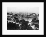 Rooftops and Tree Lines in Japanese City View by Anonymous