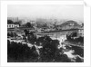 Rooftops and Tree Lines in Japanese City View by Anonymous