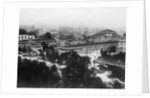 Rooftops and Tree Lines in Japanese City View by Anonymous