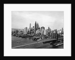 View of Brooklyn Bridge With New York City Skyline in Background by Anonymous