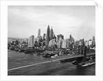 View of Brooklyn Bridge With New York City Skyline in Background by Anonymous