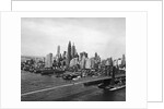 View of Brooklyn Bridge With New York City Skyline in Background by Anonymous