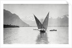 View of Boat on Lake Geneva by Anonymous