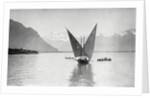 View of Boat on Lake Geneva by Anonymous