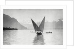View of Boat on Lake Geneva by Anonymous