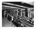 Miner Examining Load of Coal at Mouth of Pit by Anonymous