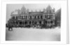 Exterior of Large Bank with Carriages in Front by Anonymous