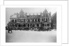 Exterior of Large Bank with Carriages in Front by Anonymous