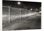 Metal Fence with Barbed Wire by Anonymous