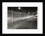Metal Fence with Barbed Wire by Anonymous