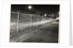Metal Fence with Barbed Wire by Anonymous