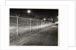 Metal Fence with Barbed Wire by Anonymous