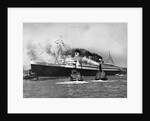 Queen Mary Surrounded by Smaller Boats by Anonymous