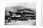 Railroad Passing Through Small Town by Anonymous