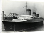 SS Normandie Docked in New York Harbor by Anonymous