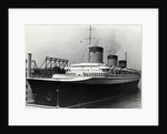 SS Normandie Docked in New York Harbor by Anonymous