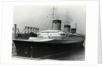 SS Normandie Docked in New York Harbor by Anonymous