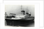 SS Normandie Docked in New York Harbor by Anonymous