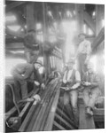 Workmen on the Brooklyn Bridge by Anonymous
