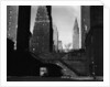 Trolley Car Beneath a Bridge by Anonymous