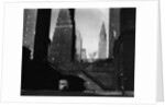 Trolley Car Beneath a Bridge by Anonymous