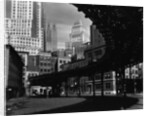 Elevated Rail Curving Beneath Manhattan Buildings by Anonymous
