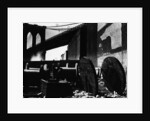 Cable Spools Below the Brooklyn Bridge, Manhattan, 1944 by Anonymous