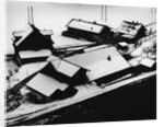 Snow Covered Buildings by Anonymous