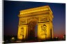 Arc de Triomphe de l'Etoile Illuminated at Night by Anonymous