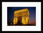 Arc de Triomphe de l'Etoile Illuminated at Night by Anonymous