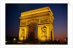 Arc de Triomphe de l'Etoile Illuminated at Night by Anonymous