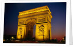 Arc de Triomphe de l'Etoile Illuminated at Night by Anonymous