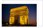 Arc de Triomphe de l'Etoile Illuminated at Night by Anonymous
