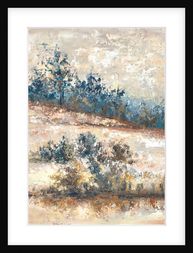 Blue And Tan Scenery by Anonymous