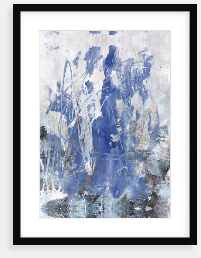 Loose Blue White Abstract by Anonymous
