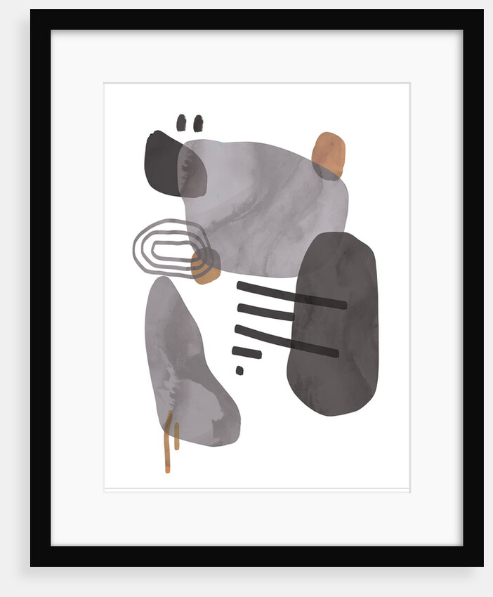 Abstract Shapes Gray by Anonymous