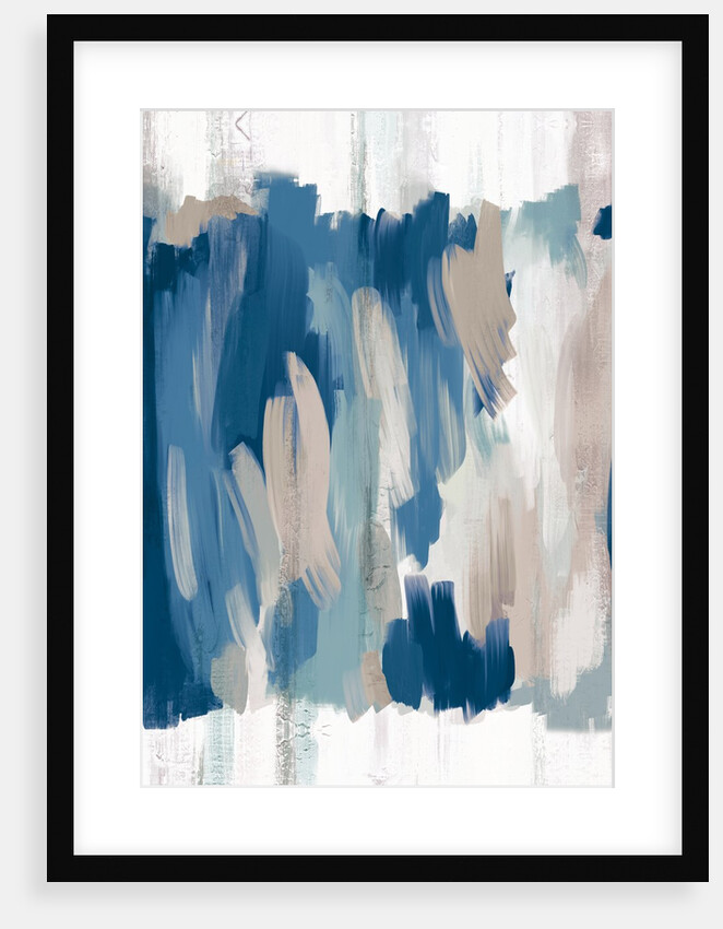 Brushy Blue Texture Abstract by Anonymous