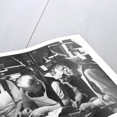 Newspaper composing room 1940s by Associated Newspapers