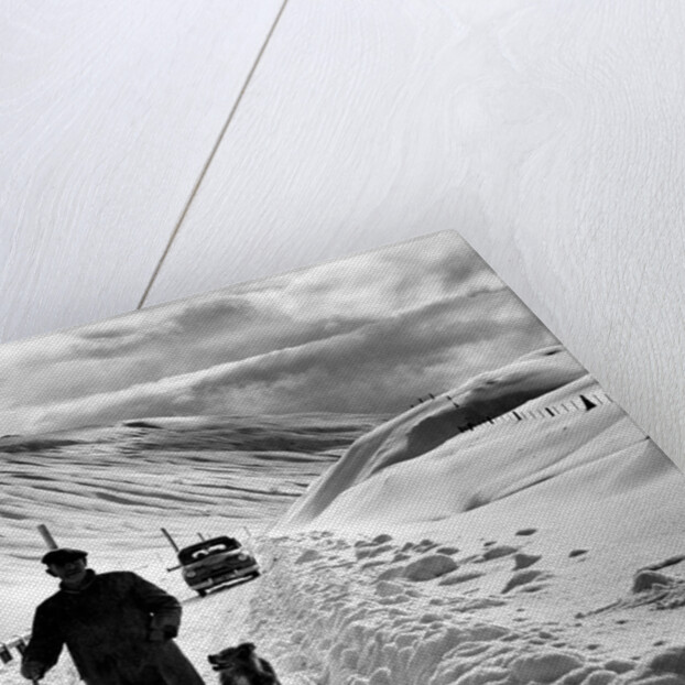 A shepherd in the snow by Associated Newspapers