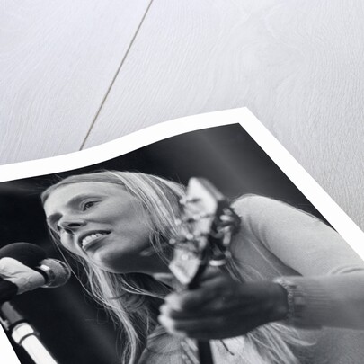 Joni Mitchell at a pop festival by Associated Newspapers