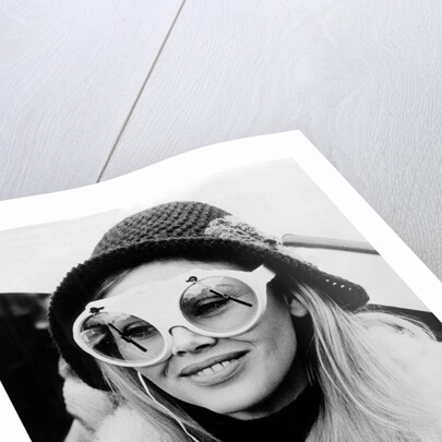 Britt Ekland in glasses by Associated Newspapers