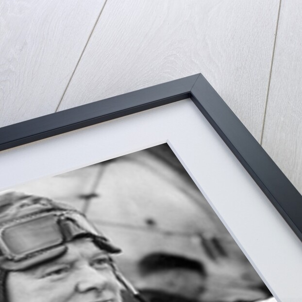 Winston Churchill in a flying helmet by Associated Newspapers