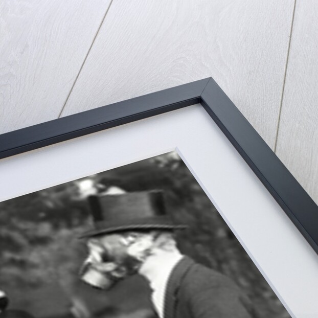School boys trying out gas masks by Associated Newspapers