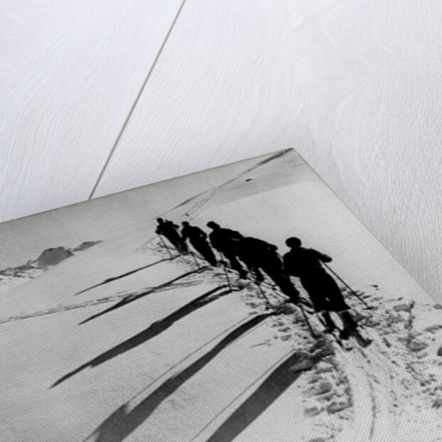 Skiers on the Streta Pass at Davos by Associated Newspapers