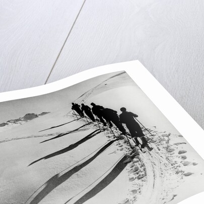 Skiers on the Streta Pass at Davos by Associated Newspapers