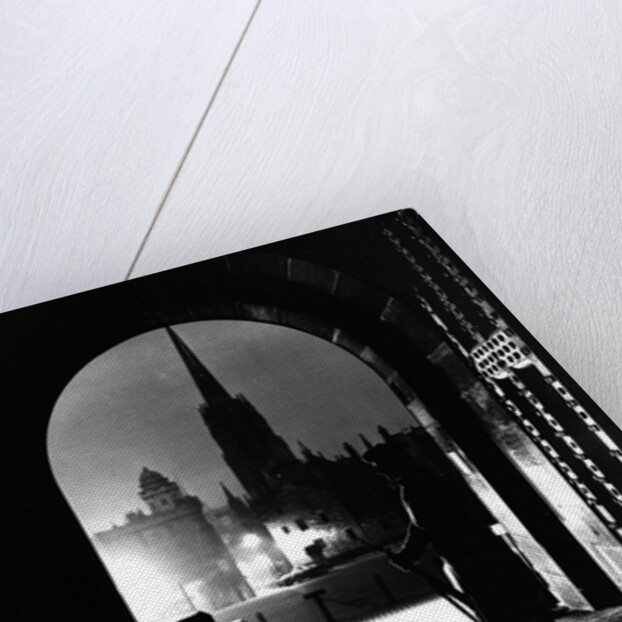 Edinburgh Castle sentry by moonlight by Associated Newspapers