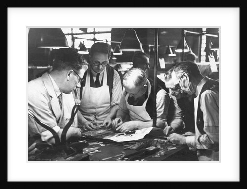 Newspaper composing room 1940s by Associated Newspapers