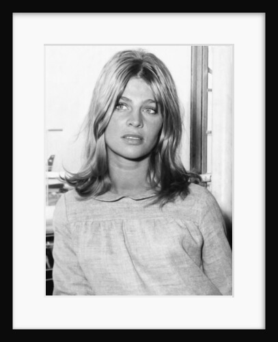 Julie Christie at an airport by Associated Newspapers