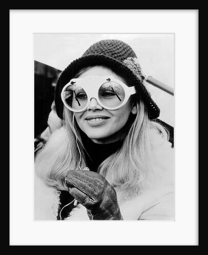 Britt Ekland in glasses by Associated Newspapers