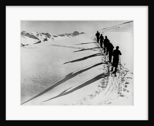 Skiers on the Streta Pass at Davos by Associated Newspapers